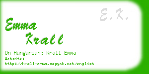 emma krall business card